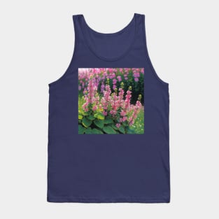 Closeup of Lovely Pink Alpine Flowers Tank Top